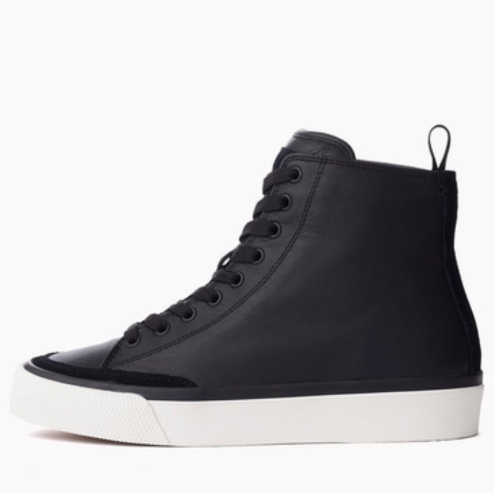 Rag & Bone RB Black Leather High Top